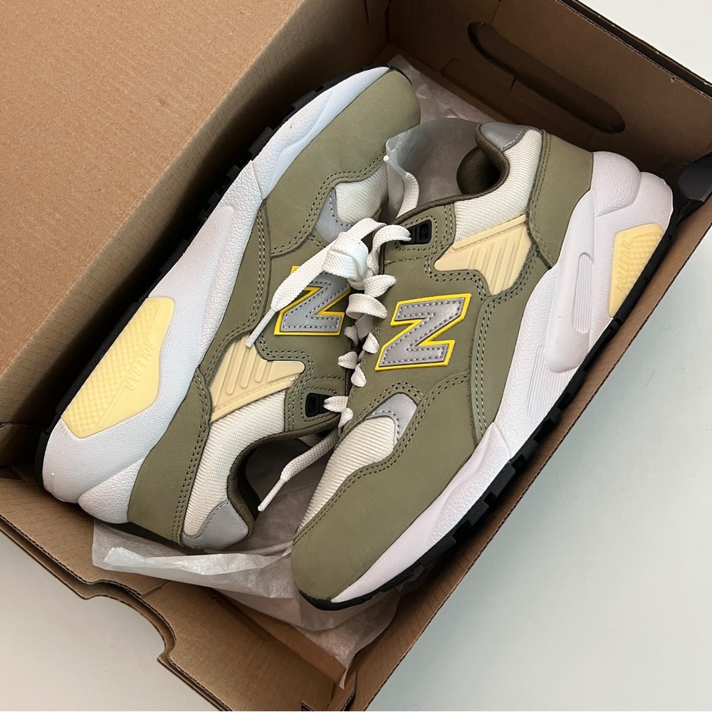 NIB New Balance 580 Olive / White (MT580AC2) size US M5.5 / W 7